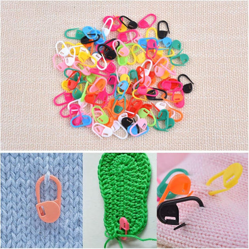 500 Pieces Colorful Knitting Markers Crochet Clips, Knitting Crochet Stitch Markers, Stitch Counter Needle Clips for Knitting DIY Craft Plastic Sa...