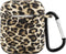 Seadream Silicone Leopard Pattern Protective Cover Case Metal Keychain Compatible with Apple AirPods...