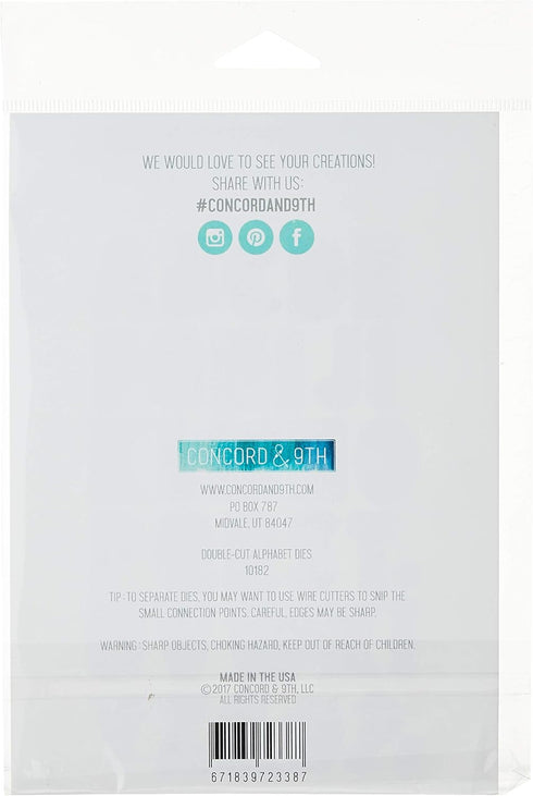 Concord & 9th Double-Cut Alphabet Dies...