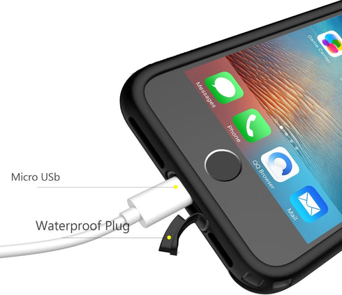 for iPhone 8 Plus & 7 Plus Waterproof Case - Underwater Snowproof Dirtproof Shockproof Cover Black/Gray...