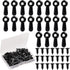 100 Pcs Frame Picture Turn Button Fasteners Set Picture Frame Backing Clips Black Hardware Backing Clips with Screws for Hanging Pictures, Photos...