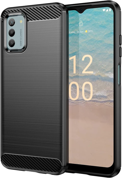 for Nokia G42 phone case: shockproof phone case - anti drop protection phone case shock absorption flexible TPU carbon fiber protection phone case...