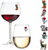 Winter Magnetic Wine Charms That Will Delight Your Guests all Season - Use at Christmas and Beyond - Set of 6 Drink Markers...