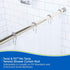 Kenney KN609C/18 Twist & Fit No Tools Camlock Tension Easy Install Shower Curtain Rod with Non-Slip, On-Scratch Ends, 42-72" Adjustable Length, Br...
