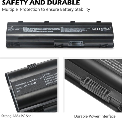 593553-001 593554-001 MU06 MU09 Extended Laptop battery for HP Pavilion G6 G7 G62 G72 G4 / 2000 Notebook PC / DV6 DV7 DM4 / Compaq Presario CQ32 C...