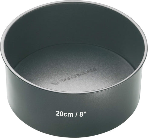 MasterClass 20 cm Deep Cake Tin with PFOA Free Non Stick and Loose Bottom, 1 mm Carbon Steel, 8 Inch Round Pan...