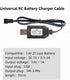 Smart Universal RC Charger Cable with SM-3P Connector Plug for 7.4V 2S Lipo Battery, Compatible RC Car/RC Boat/RC Plane/RC Drone/RC Tank/RC Helico...
