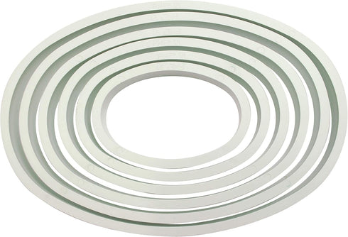 PME Oval Cutters, for Cake Decorating, Set of 6, White...