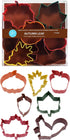 R&M International Autumn Leaf Cookie Cutters, Acorn, Ivy, Apple, Oak, Pumpkin, Maple, Squirrel, 7-Piece Set...