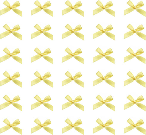 Sowaka 50 Pcs Mini Satin Bowknot Ribbon Bows Flower Supplies for Gift Present Wrapping Scrapbooking Décor Sewing DIY Crafting Project Christmas Th...