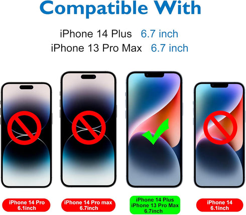 Mothca for iPhone 14 Plus/13 Pro Max 6.7-inch Matte Privacy Screen Protector with Alignment Sticker, Full Coverage Tempered Glass Anti-spy Anti-Gl...