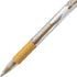 Pentel Sunburst Metallic Gel Pen, Medium Tip, Gold/Transparent Barrel, Gold Ink, Box of 12 (K908-X)...