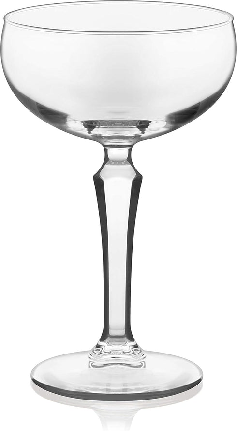 Libbey Capone Coupe Cocktail Glasses, Vintage Style, Diamond Cut Coupe Martini Glasses Set of 4, Traditional Cocktail Glass Set, Champagne Glasses...