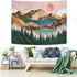 ARFBEAR Mountain Tapestry Forest Tree Popular Wall Hanging Tapestry Nature Landscape Green and Brown Beach Blanket(Large-79 x 59 in) …...