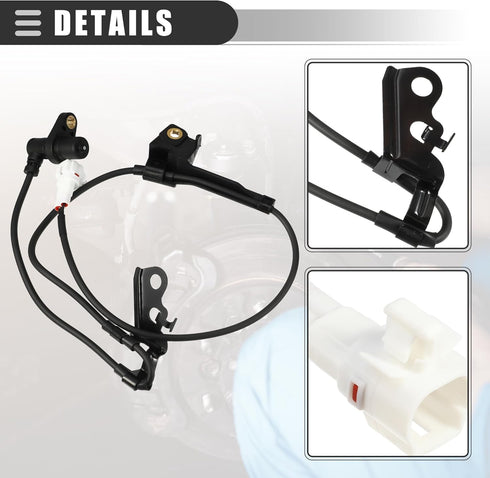 Motoforti Front Left Right ABS Sensor Wheel Speed Sensor, for Toyota Corolla 2003-2008, Metal, No.8954312070/8954212070/89543-12070/89542-12070, B...