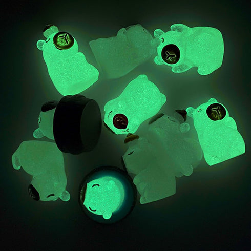 Luminous Capybara Mini Resin Animals Figurines,Desktop Tabletop Outdoor Craft Decor for Miniature Garden Accessories (20pcs)...