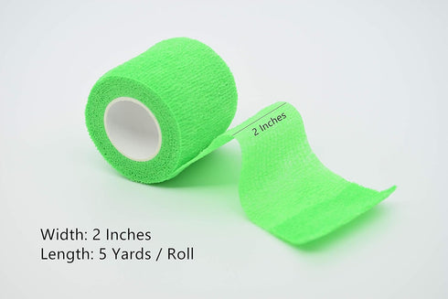 15 Pack Cohesive Wrap 2 Inches x 5 Yards Self Adherent Vet Tape for Pets, Elastic Self Adhesive Bandage Wrap for Sports, Finger, Wrist, Ankle (15 ...