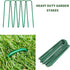 Garden Pegs Pins Ground Stakes Staples Spikes U Shaped Landscape Securing Nail Pin Lawn Fabric Netting Matting 6Inch 20PCS...