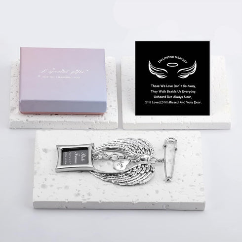 Sympathy Gifts for Loss of Mom Angel Wing Ornament Sometimes I Look Up and Know That Was You Guardian Angel Memorial Rear View Mirror Car Charm (S...