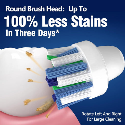 16 Pack Professional Cross Toothbrush Replacement Heads Compatible with Oral B Electric Toothbrush Action Cross Replacement Brush Heads for Multi ...