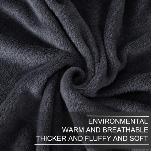 Fleece Blanket Queen Size for All Season 350GSM - Premium Lightweight Anti-Static Throw for Queen/Full Size Bed Extra Soft Brush Fabric Warm Sofa ...