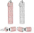 2 Pcs Bling Rhinestone Portable Pill Box, 3 Compartment Keychain Aluminium Alloy Small Travel Pill Organizer Case Container, Reusable Waterproof P...
