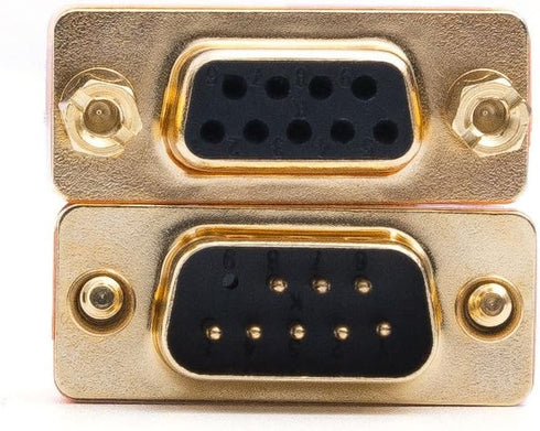DB9 Null Modem Adapter Male to Female Slimline Data Transfer Serial Port Adapter Gold Plated 2 Pack...