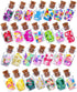 30PCS Cute Miniature Dollhouse Food Jar Glass Bottle 1:12 Pretend Play Doll House Kitchen Decoration 1:6 Lovely Mini Fruit Simulation Scene Candy ...