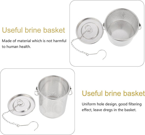 Hemoton 5.5-In Stainless Steel Tea Infuser,Extra Fine Mesh Holes Tea Ball Strainers Spice Seasoning Strainer for Brew Tea, Spices & Seasonings...