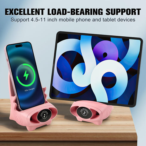 Mini Chair Wireless Fast Charger Multifunctional Phone Holder Stand,Portable Mini Chair Wireless Charger,3 in 1 Cell Phone Stand for Desk,Charging...