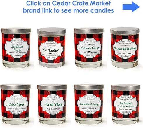 Ski Lodge, Buffalo Plaid 100% Soy Mahogany Candle Scented with Lavender, Mahogany, Cedar Wood Hand Poured in The USA...