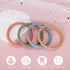 Socub Silicone Baby Teether Toy, 4 Pack BPA Free Soft Silicone Teether Bracelets for 3+Month babies, Wearable as Bracelets, Baby Chew Toy (Sand/Li...