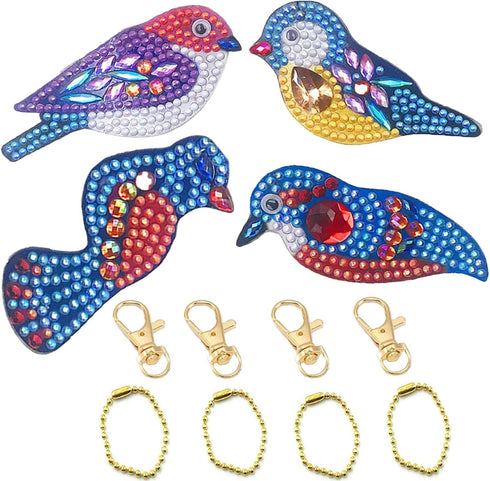 Gocelyn DIY Diamond Painting Keychains Birds Full Drill Kits Art, DIY Keychain Ornaments Mosaic Making for Key Ring Phone Handbag Decor......