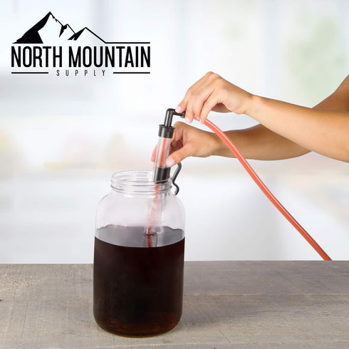 North Mountain Supply Quick Start Automatic Siphon - 24 Inches, With Bucket Clip, Butterfly Valve & Hose...