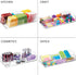 mDesign Compact Plastic Tea Storage Organizer Caddy Tote Bin - 6 Divided Sections, Built-in Handles - Holder for Tea Bags, Packets, Sweeteners and...