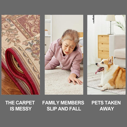 24 PCS Rug Tape?Rug Gripper Pads?Non Slip Rug Grippers?Non Slip Rug Pads for Hardwood Floors and Tiles?Hold Carpet in Place on Hardwood Floors and...