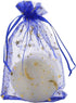 100Pcs 4x6 Inches Sheer Organza Drawstring Pouches Stars and Moon Wedding Party Favor Jewelry Candy Gift Bags (Blue)...