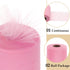 Pink Tulle Fabric Roll 6 Inch by 100 Yards (300 feet) Sheer Netting Spool for Tutu Skirt Gift Wrapping Wedding Valentine's Day Baby Shower Party D...