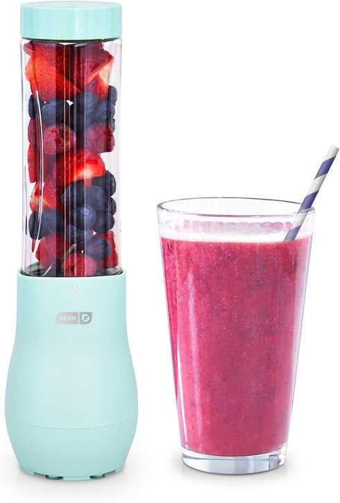 Dash Mighty Mini 10 oz Compact Personal Bottle Blender with Travel Lid, Aqua...