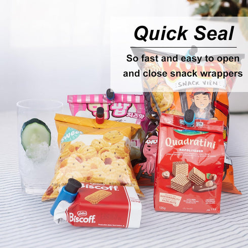 Bag Clips 6 Pack, Bag Clips for Food, Chip Clips, Bag Clips for Chips, Bread Bag Clips for Food Storage, Bag Closure Clips, and Plastic Bag Clips...