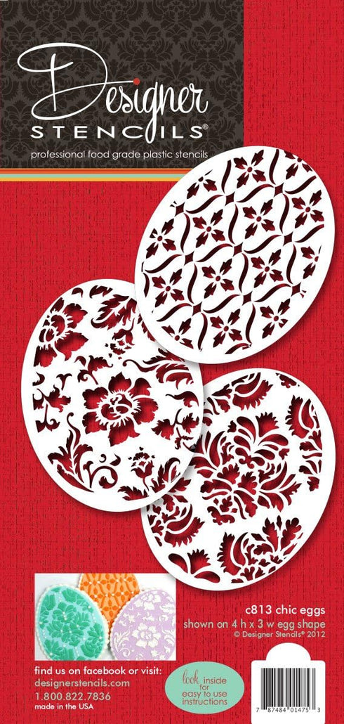 Chic Easter Eggs Stencil Set C813 by Designer Stencils...