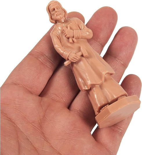Juvale St. Joseph Statue, Patron Saint Workers Statue, Christian Gifts (3.5 Inches)...