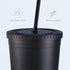 Maars Acrylic Travel Tumbler with Lid and Straw | 32oz Premium Insulated Double Wall XL Plastic Reusable Cups - Matte Blush, 2 Pack...