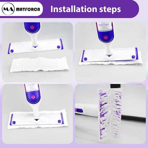 10 Pack Disposable Power Mop Pads Refills for Swiffer PowerMop Multi-Surface Replacement Mopping Refills Pads...