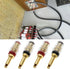 4Pcs Brass Crystal Long M8 Binding Post Heavy Duty Gold Plated Banana Jacks Insulated Binding Post for Speaker Amplifier Terminal Connector...