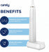 Sonic Toothbrush - Rechargable, 5 Brushing Modes, Smart Timer, Waterproof, 2 Brush Heads - White/Gold Electric Toothbrush...
