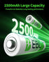 EBL AA Rechargeable Batteries 1.2V 2500mAh High Performance Pre-Charged AA Batteries - 4 Pack...