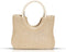 Tote Bag for Women, Straw Beach Bag, Round Leather Handbag, Bohemian Hand-Woven, Summer Bag Suitable for Beach, Travel, Daily Matching (White)...