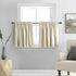 DONREN 24 Inch Length Curtain Tiers - Room Darkening Rod Pocket Small Valance Curtains for Small Window (30 W x 24 L,2 Panels,Cream Beige)...