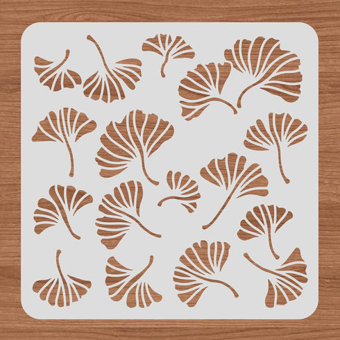 BENECREAT Ginkgo Leaves Drawing Stencils, 12x12inch Autumn Tree Leaf Painting Templates for Scrapbooking, Fabric, Floor Furniture, Wall Art...